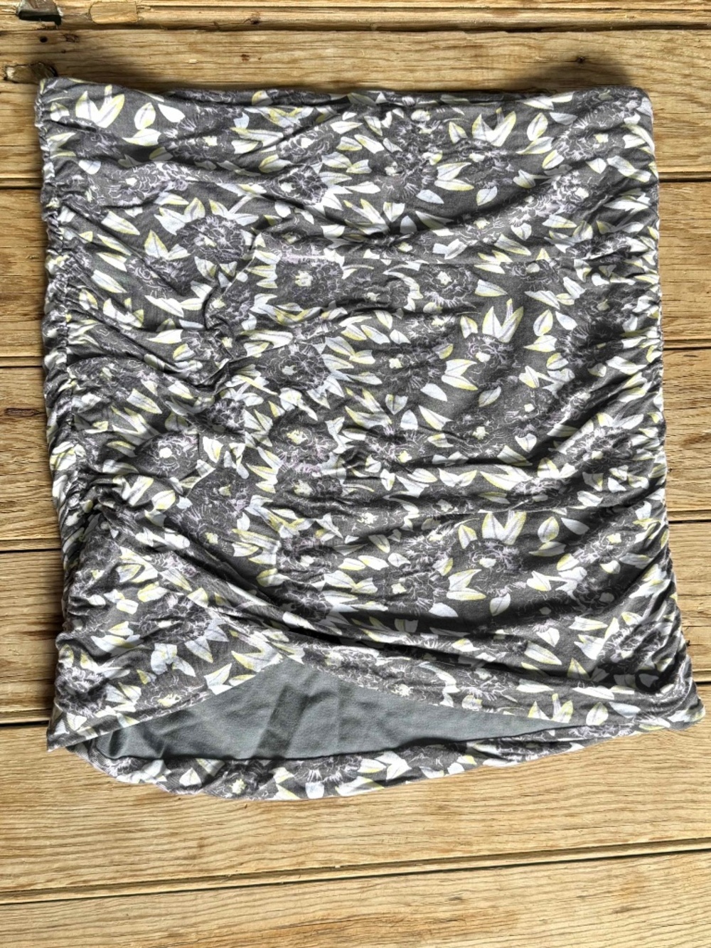 Free People Floral Mini Skirt, Size LG Stretch Bodycon Festival - Picture 4 of 10